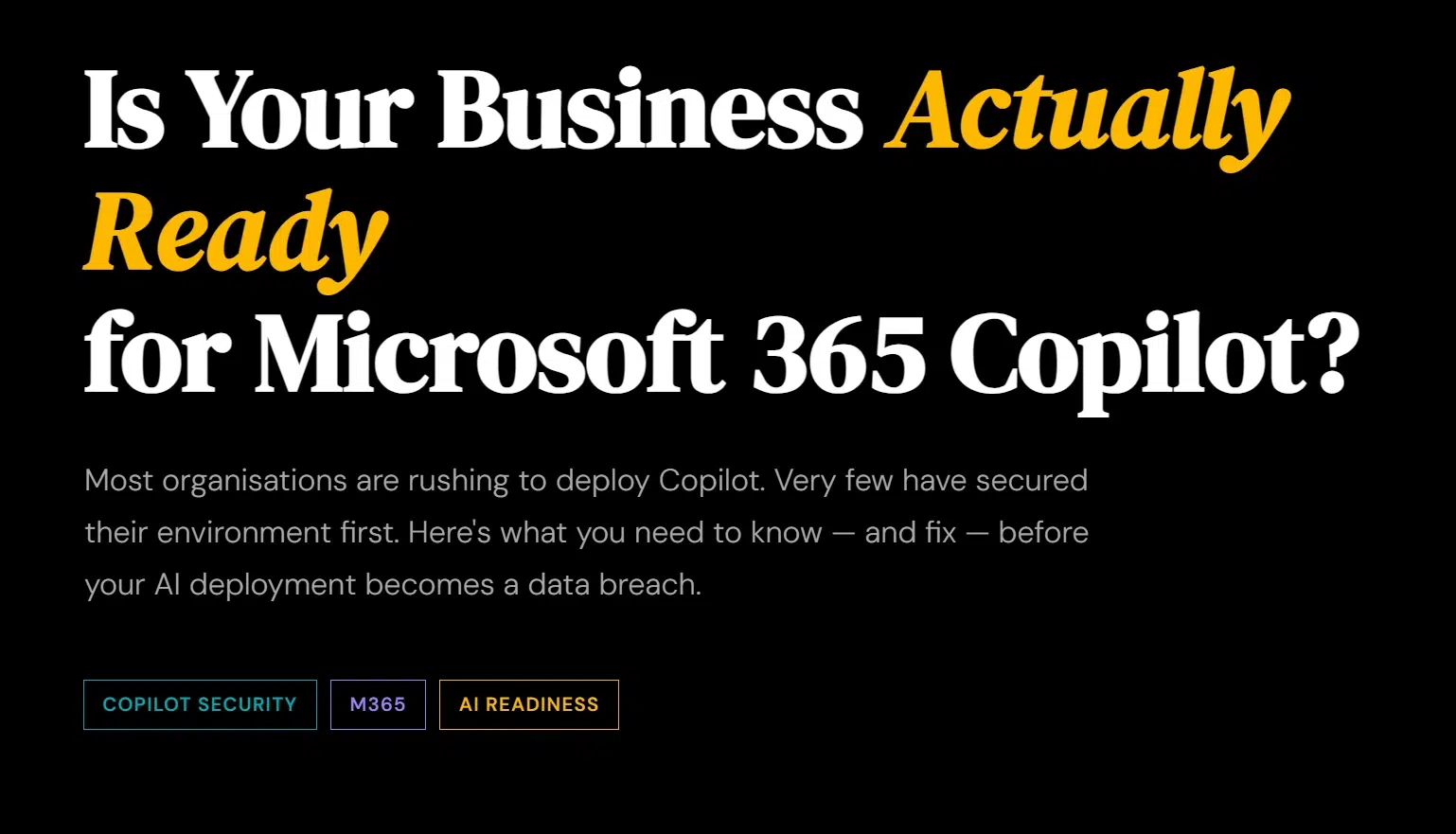 Microsoft 365 Copilot Security Readiness | Avoid Risk